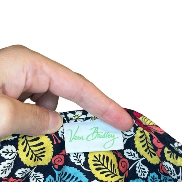 Vera Bradley *RETIRED PRINT* Happy Snails Saddle Up Silver Ring Floral Bag Purse - Picture 5 of 12